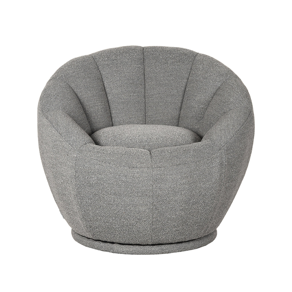 label51 fauteuil crown - grijs - boucle