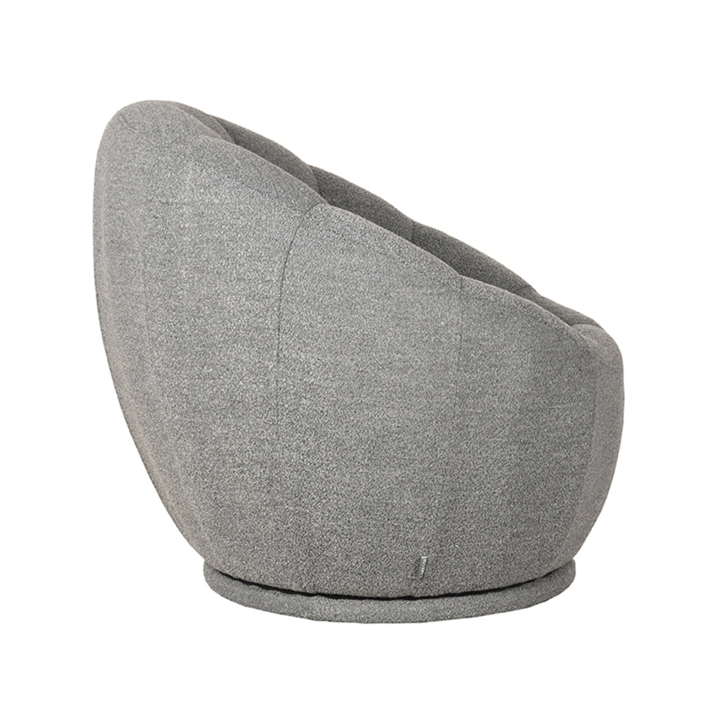 label51 fauteuil crown - grijs - boucle