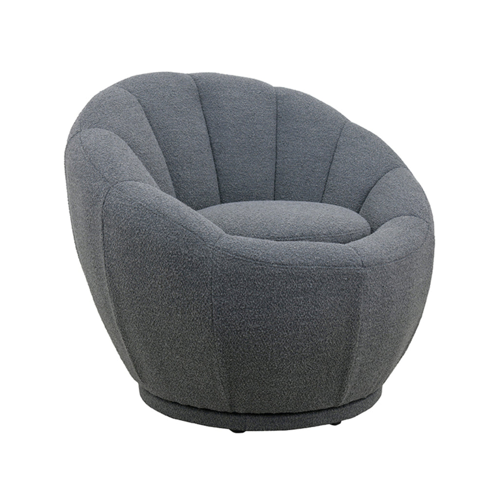 label51 fauteuil crown - grijs - boucle