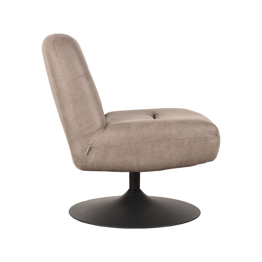 label51 fauteuil eli - taupe - microfiber