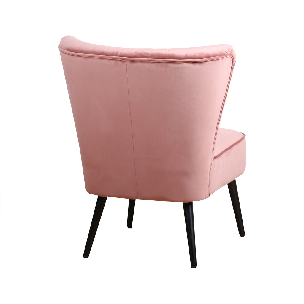 fauteuil eva stof velours roze