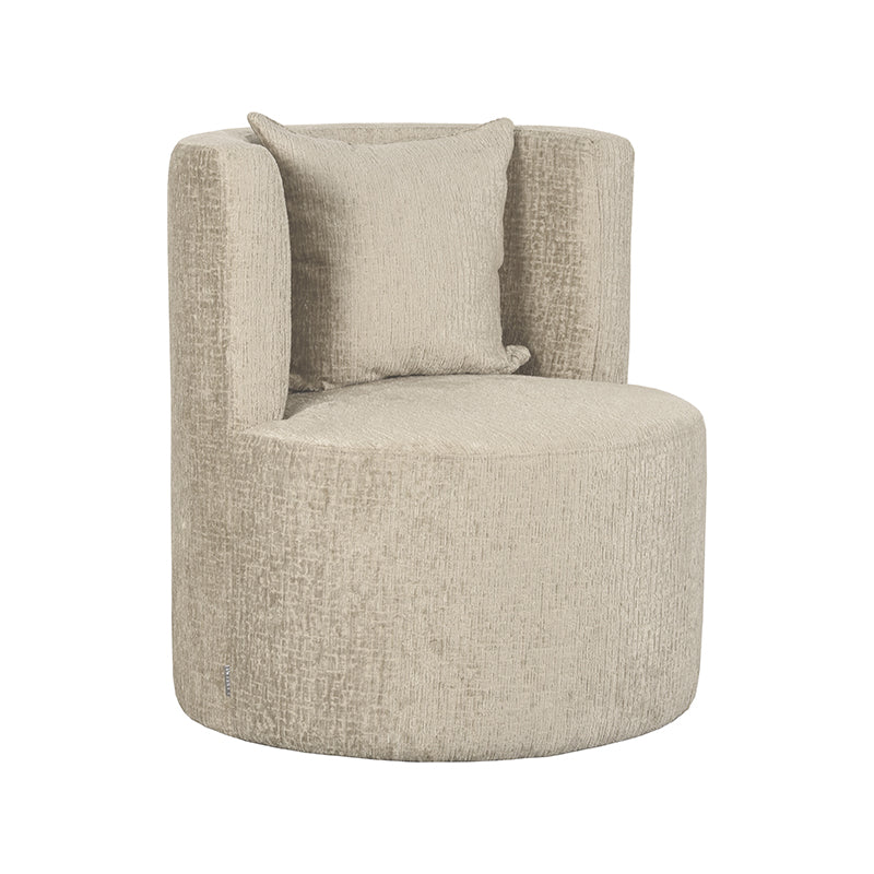 label51 fauteuil evy - beige - fluweel