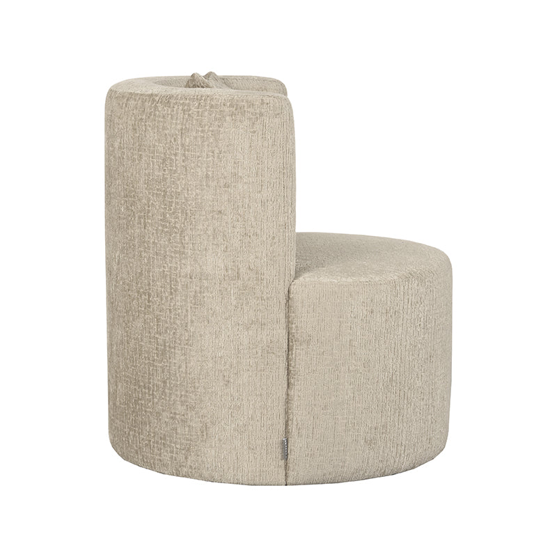 label51 fauteuil evy - beige - fluweel