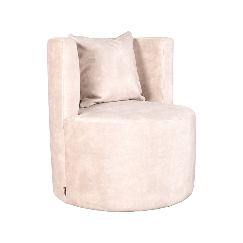 label51 fauteuil evy - natuurlijk - velours