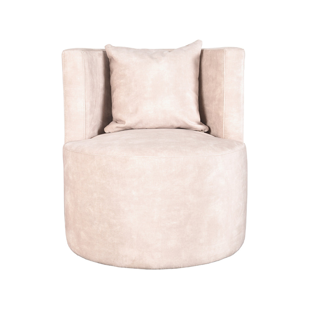 label51 fauteuil evy - natuurlijk - velours