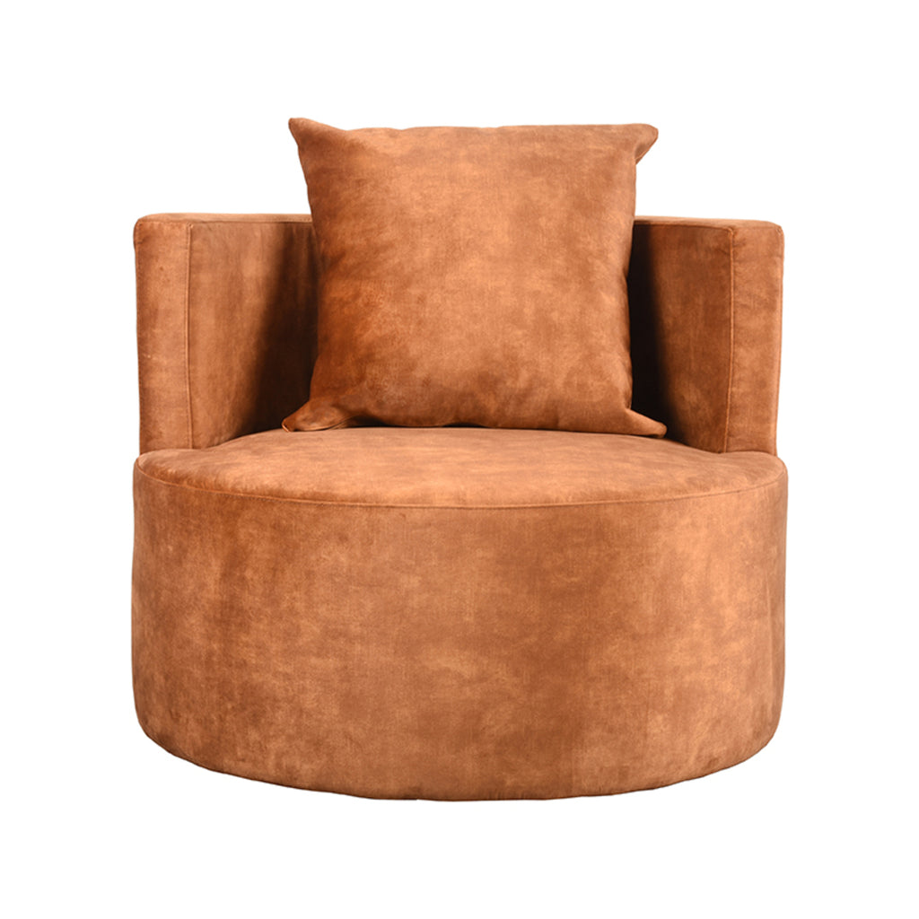 label51 fauteuil evy - oker - velours