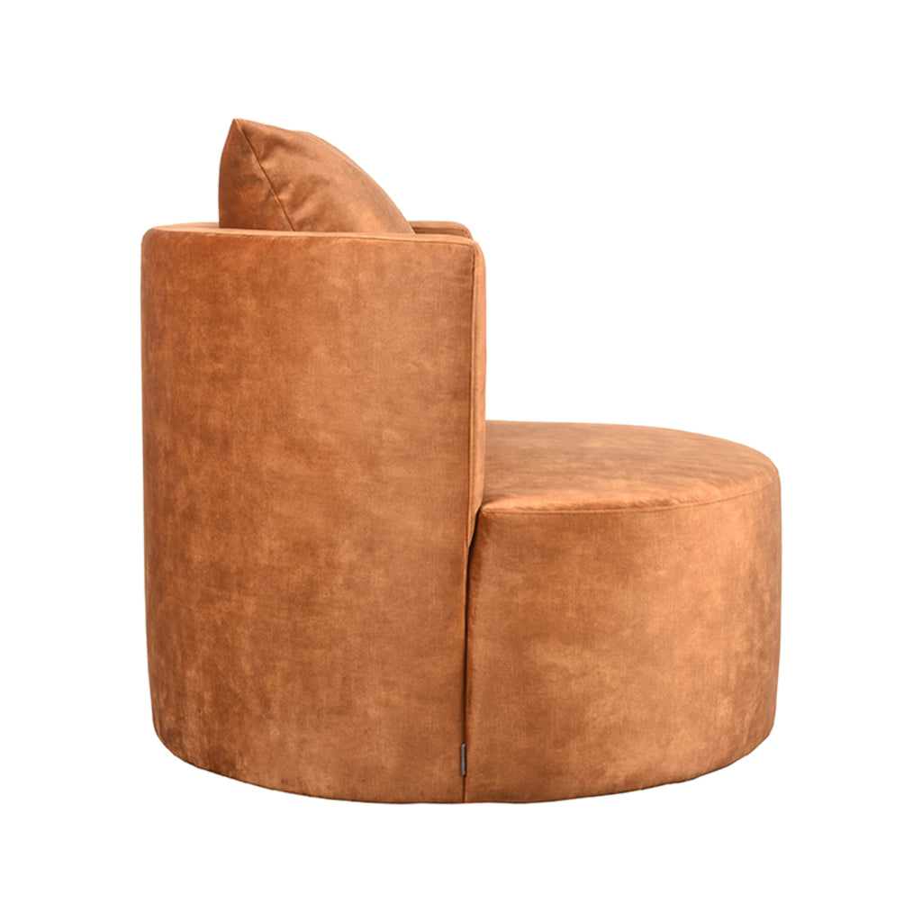 label51 fauteuil evy - oker - velours