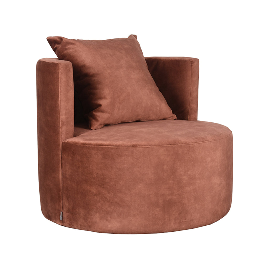 label51 fauteuil evy - rust - velours