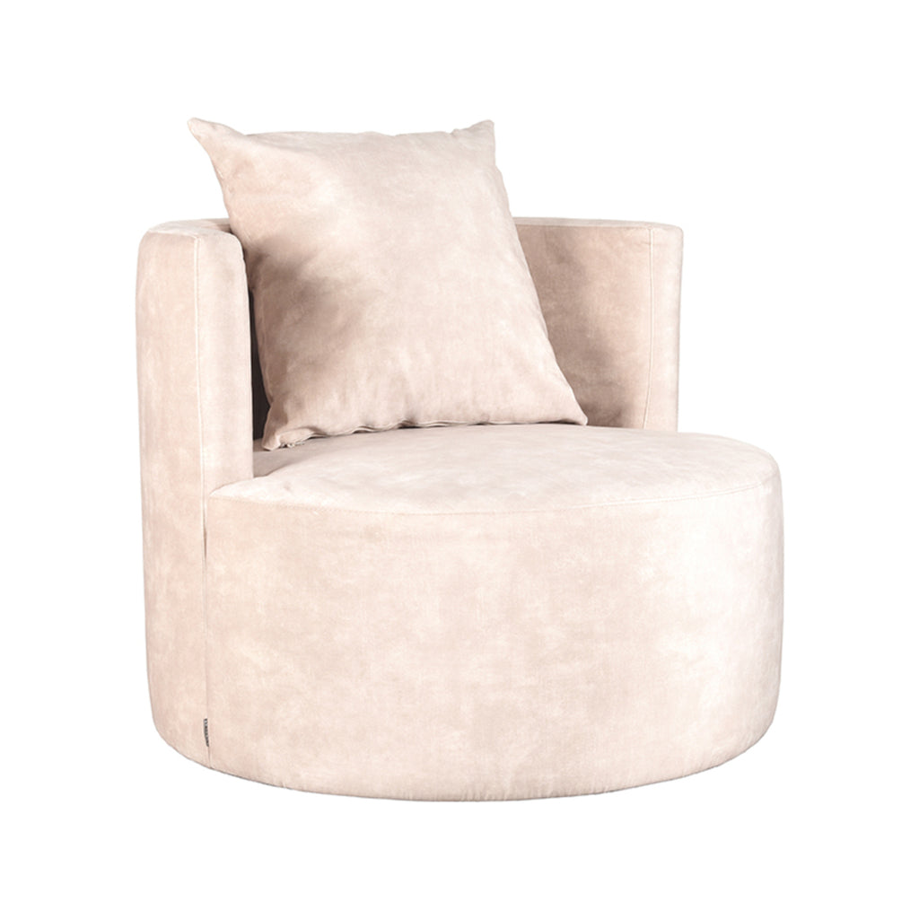 label51 fauteuil evy - natuurlijk - velours