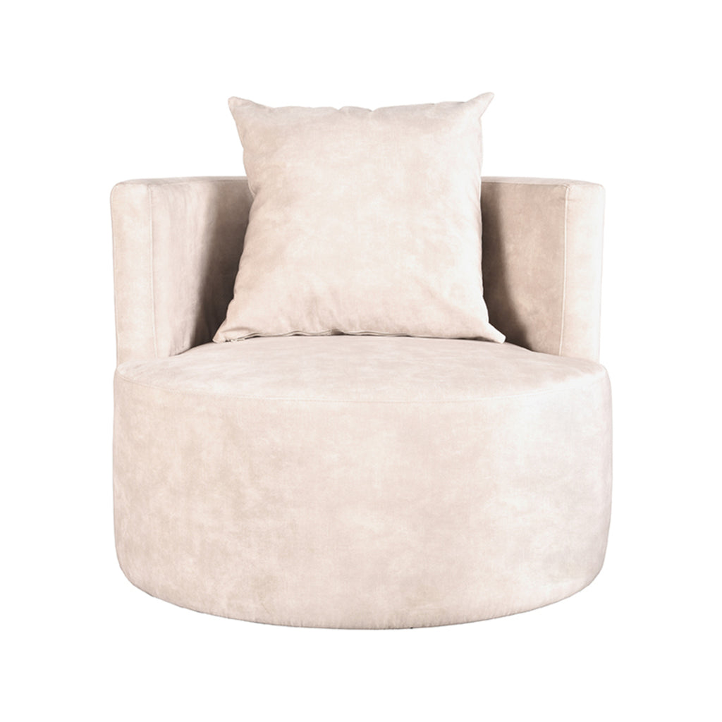 label51 fauteuil evy - natuurlijk - velours