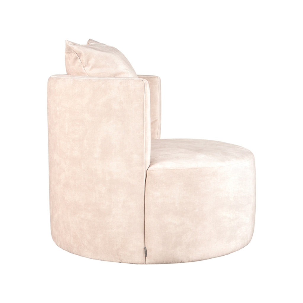 label51 fauteuil evy - natuurlijk - velours