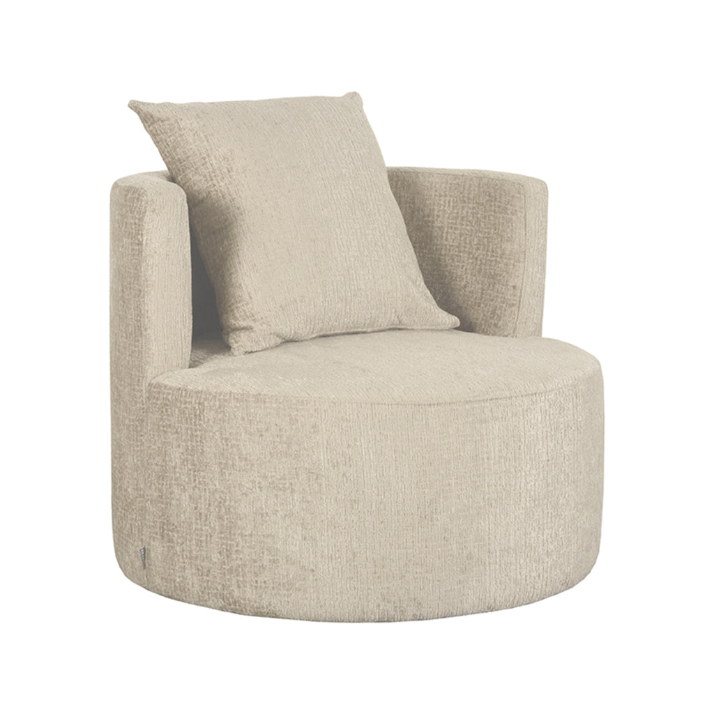 label51 fauteuil evy - beige - fluweel