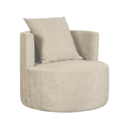 LABEL51 Fauteuil Evy - Beige - Fluweel