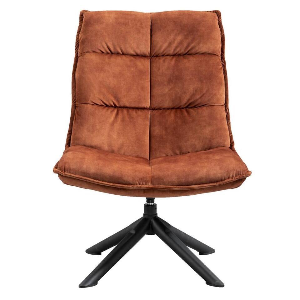 fauteuil lucas velvet koper