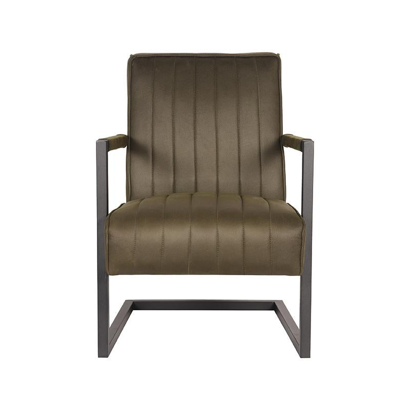 label51 fauteuil milo - legergroen - microvezel