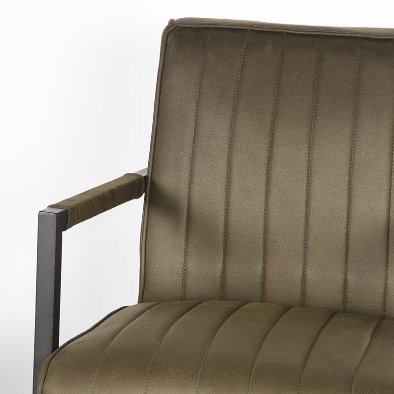 label51 fauteuil milo - legergroen - microvezel