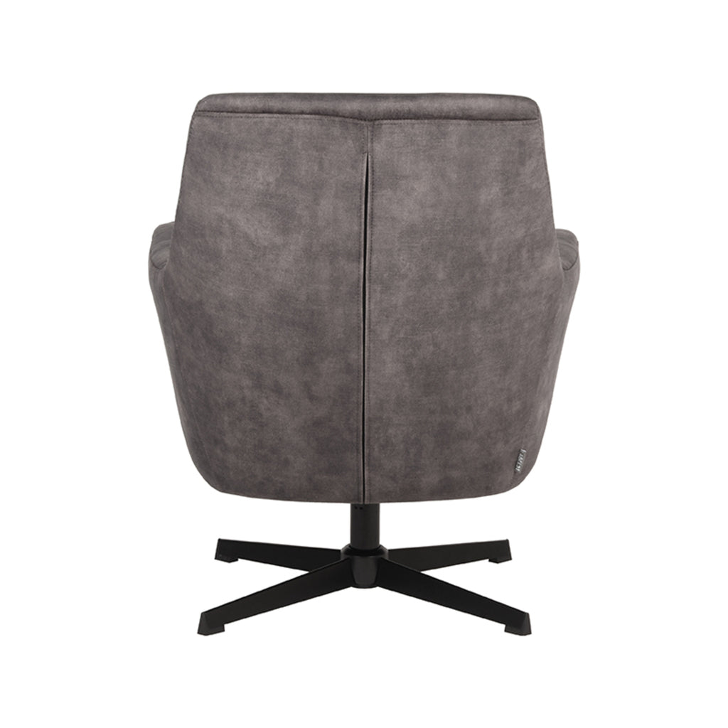 label51 fauteuil toby - antraciet - velours