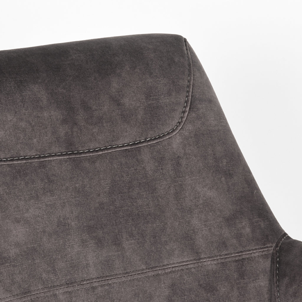 label51 fauteuil toby - antraciet - velours