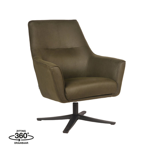 LABEL51 Fauteuil Tod - Legergroen - Microvezel