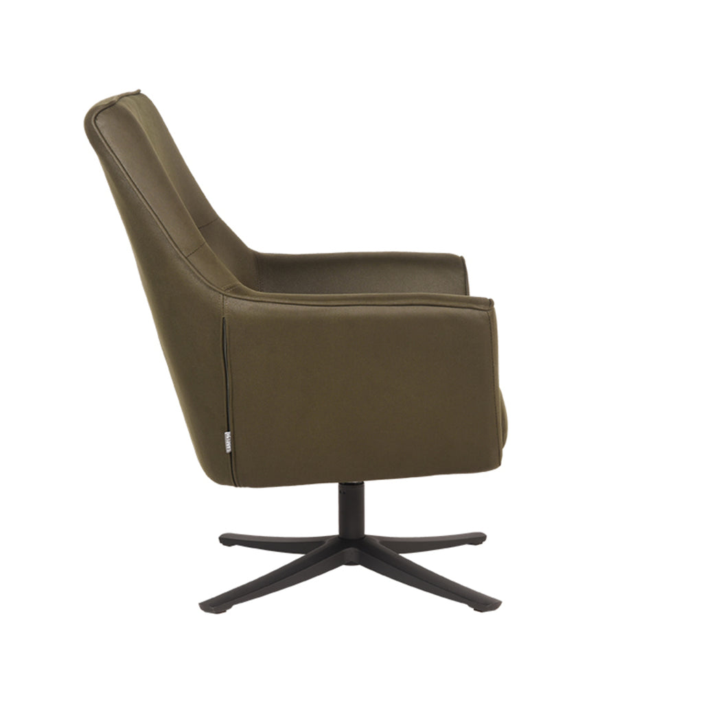 label51 fauteuil tod - legergroen - microvezel