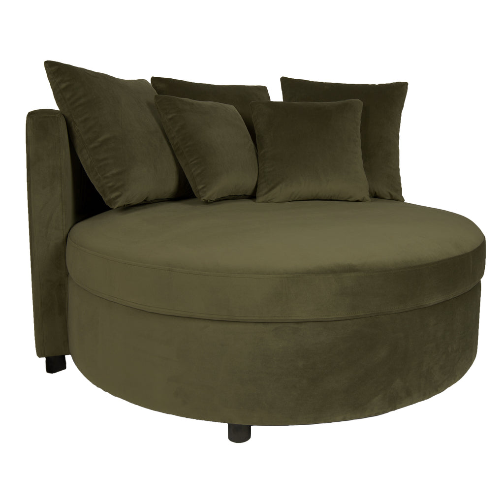 fayen velvet green fauteuil half round kd