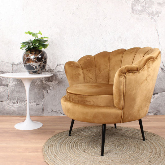 Feliz fauteuil fluweel goud