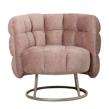 Fluffy Roze fauteuil vogue 3 antilope gouden basis