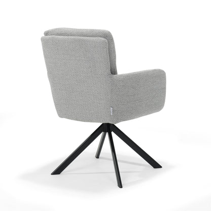 Fred armchair - Fabric Retro Bliss #83-Gray - swivel base 180 black