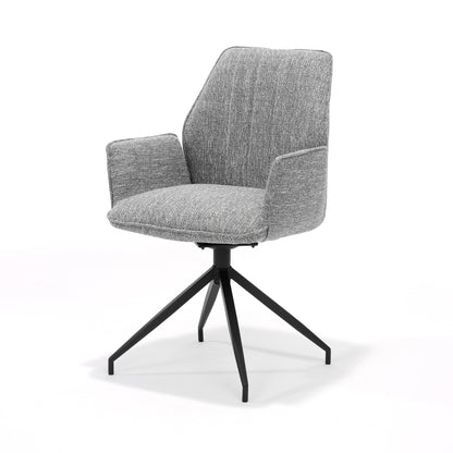 Gio fauteuil M4 met draaivoet in stof Oasis Grey