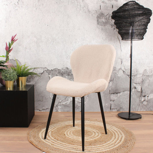 Giulia eetkamerstoel teddy ivoor - Giulia dining chair teddy ivory