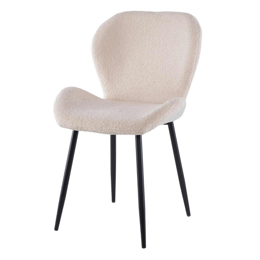 giulia eetkamerstoel teddy ivoor - giulia dining chair teddy ivory