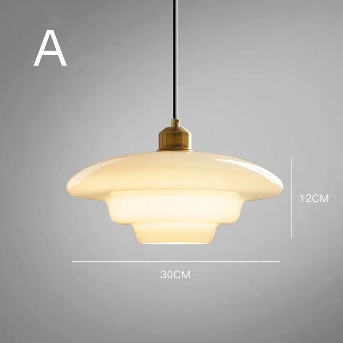 elegante witte glazen hanglamp voor een stralende verlichting