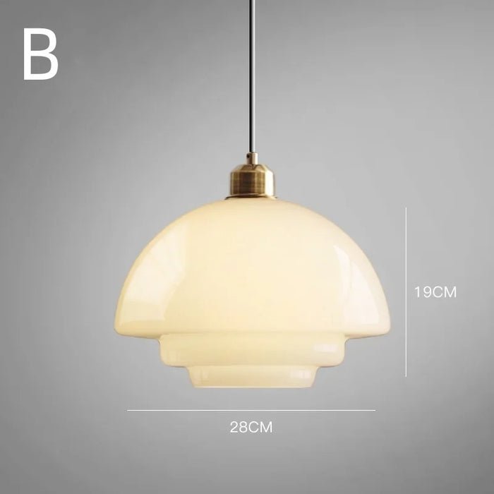 elegante witte glazen hanglamp voor een stralende verlichting