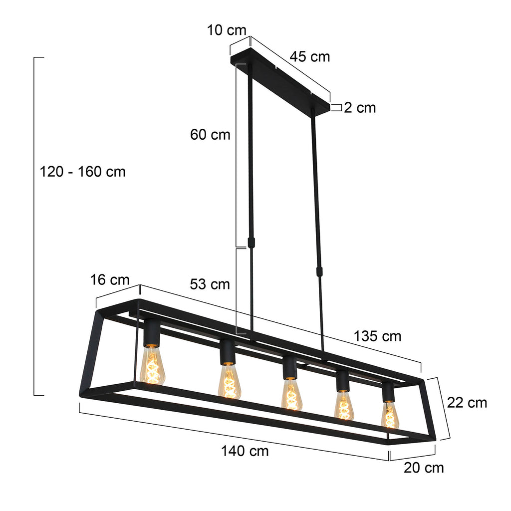 hangl. 5-l. 40w e27 *m*