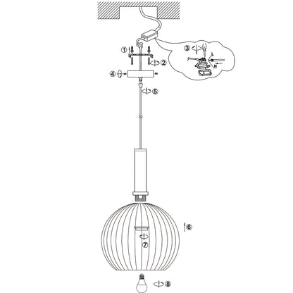 Hanglamp Aureole 3068ZW Zwart