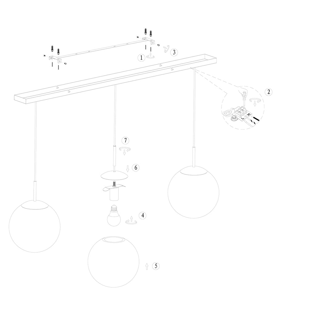 hanglamp bollique 3122zw zwart