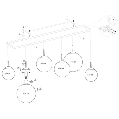 Hanglamp Bollique 3499ZW Zwart