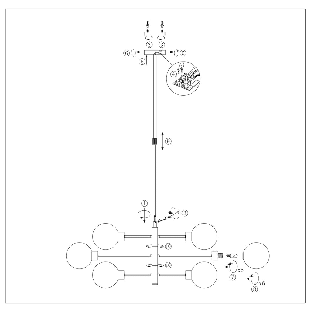 hanglamp constellation 2709zw zwart