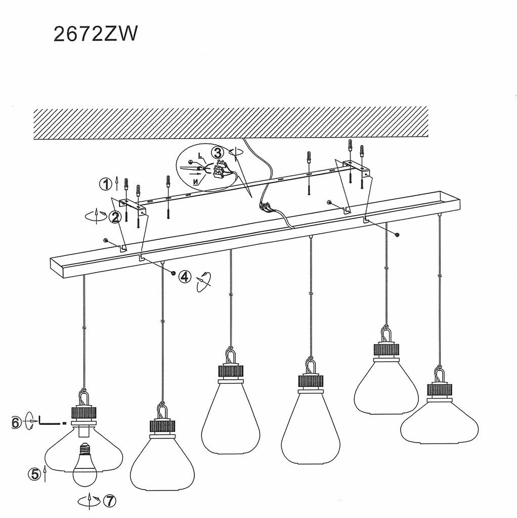 hanglamp flere 2672zw zwart