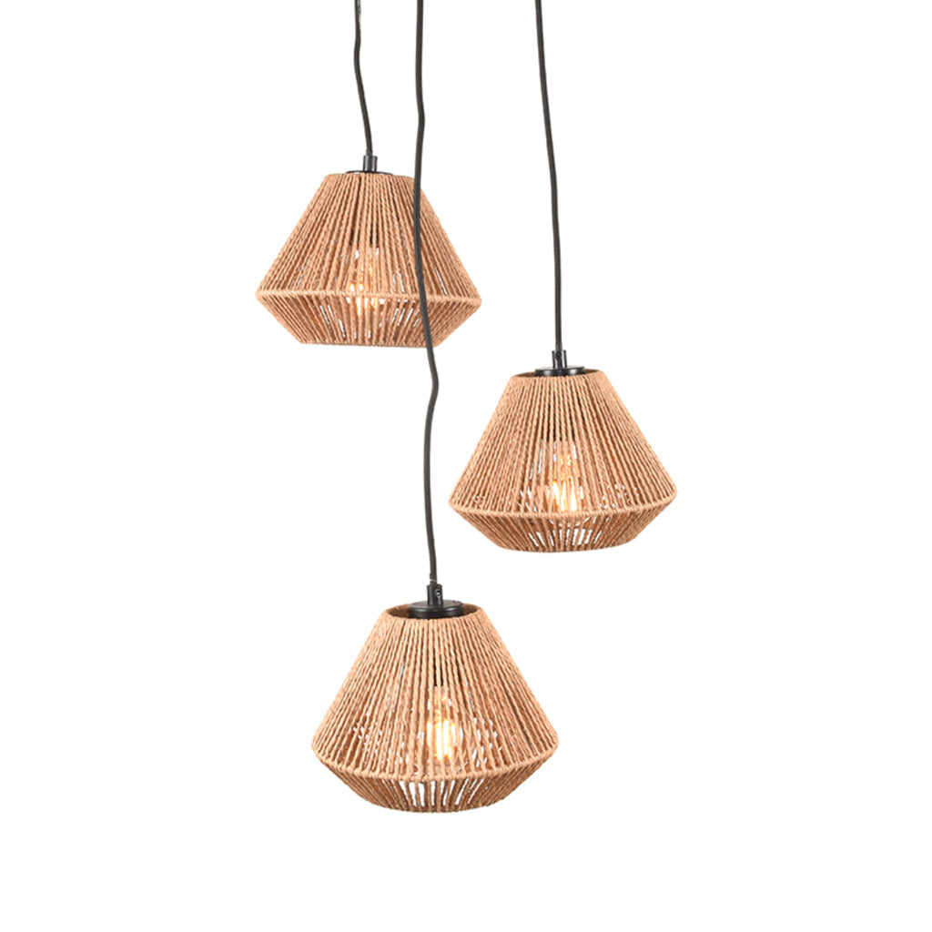 label51 hanglamp ibiza - naturel - jute - 3-lichts