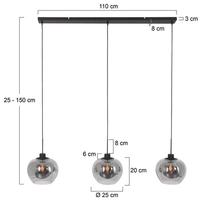 Hanglamp Lotus 1898ZW Zwart