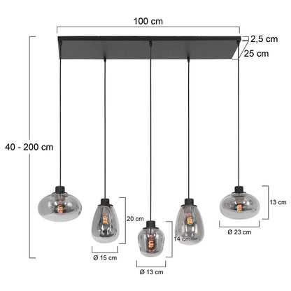 Hanglamp Reflexion 3078ZW Zwart