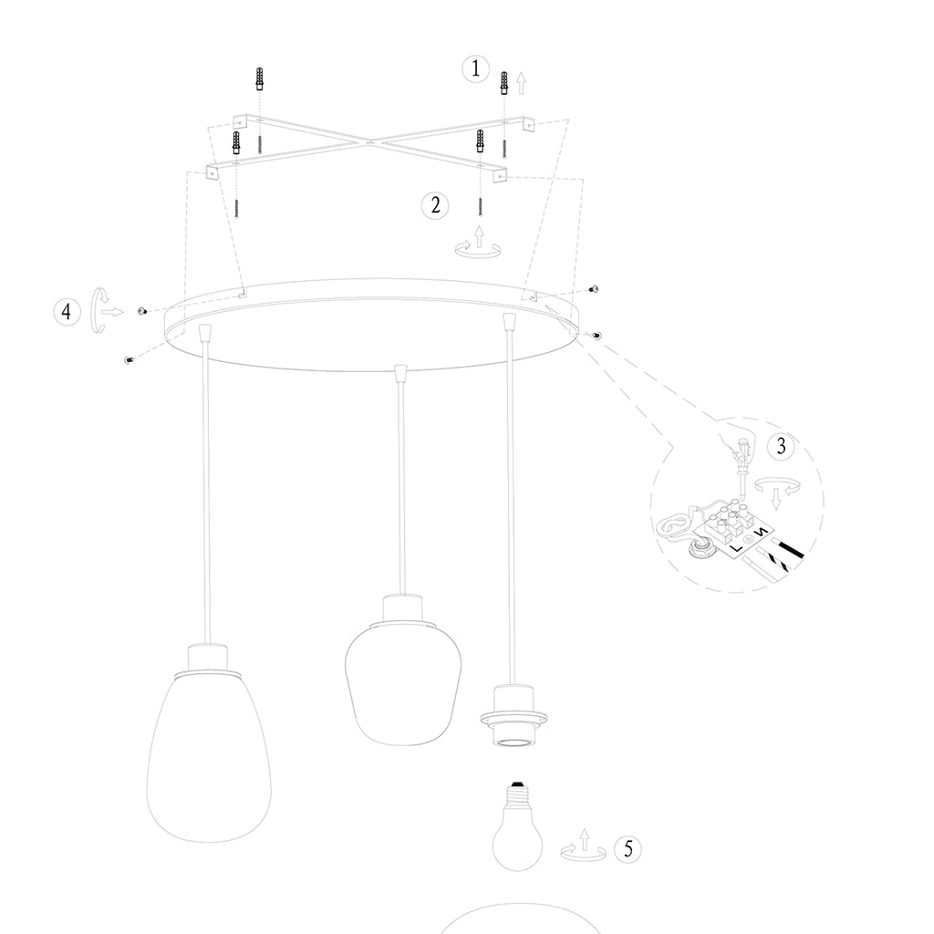 hanglamp reflexion 3079zw zwart