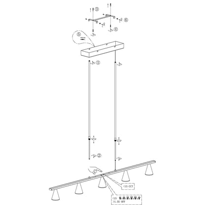 Hanglamp Vortex 3066ZW Zwart