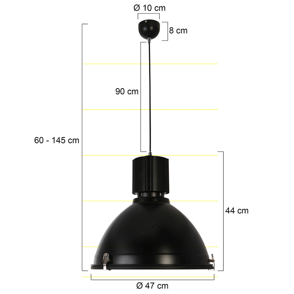 hanglamp warbier 7277zw zwart