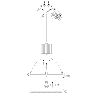 Hanglamp Warbier 7277ZW Zwart