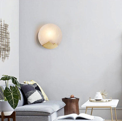 Elegante Scandinavische Marmeren Wandlamp in Minimalistisch Design