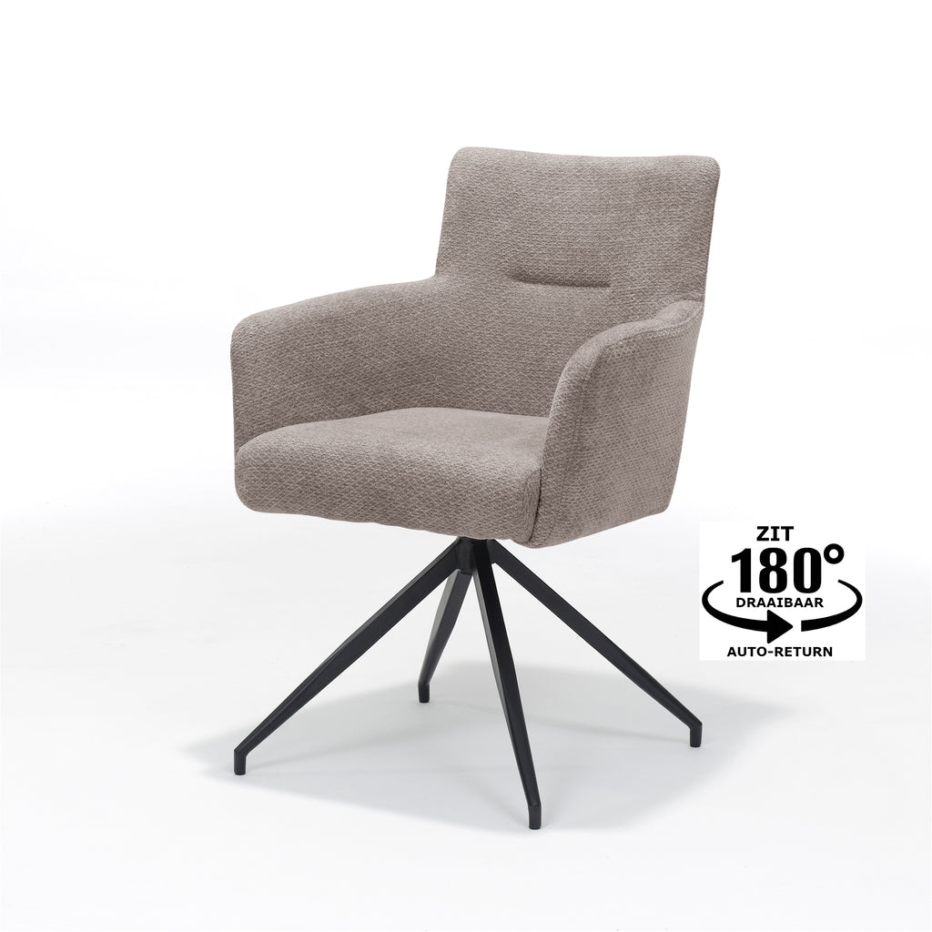 joey fauteuil stof retro bliss taupe