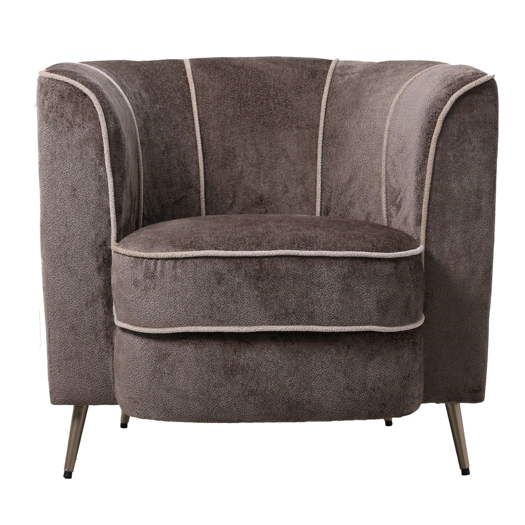 john grey fauteuil aphrodite 7 in mocca beige strepen.