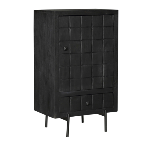 kabinet kast brandy zwart | 1 deur 1 lade